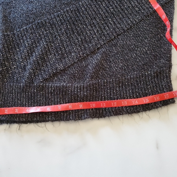 Black Silver Sparkle Sweater Worthington size XL - Picture 4 of 10